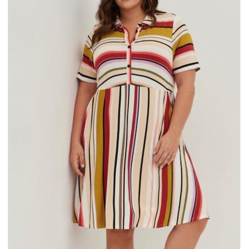 Torrid Multicolor Striped Dress